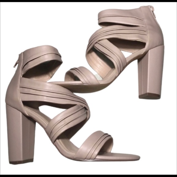 CHARLOTTE RUSSE Carissa Heels Wrap front NUDE 9 - Picture 12 of 13